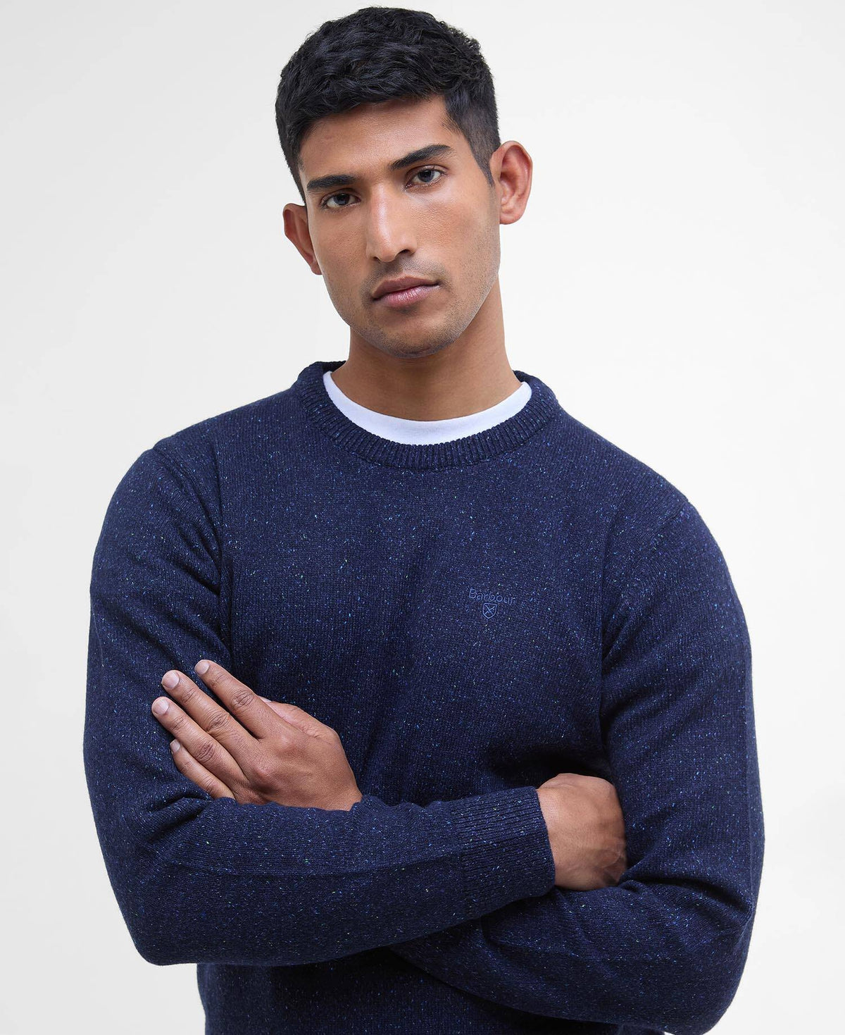 Barbour Essential Tisbury Crew Neck Jumper - Navy