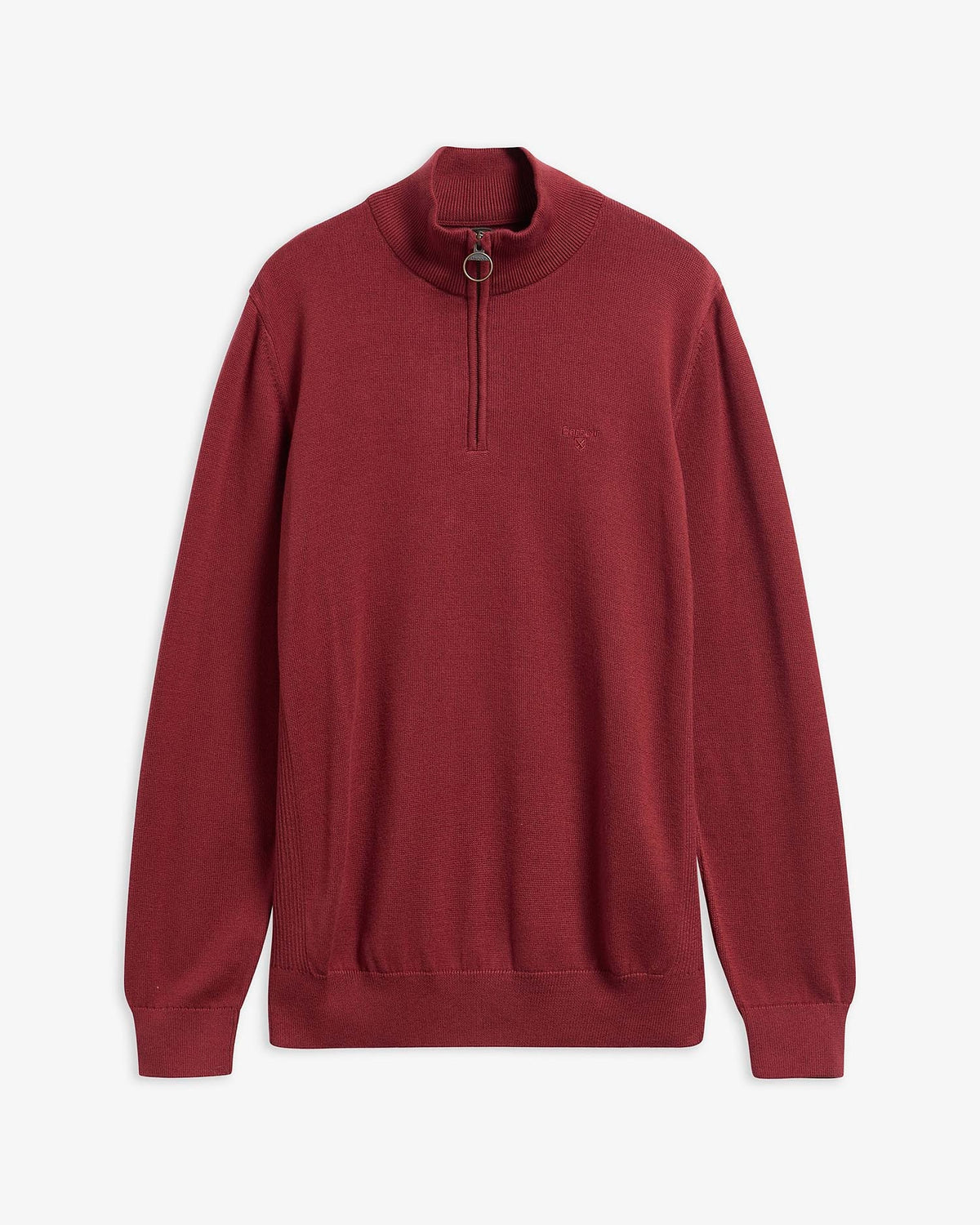 Barbour Cotton Quarter-Zip Jumper - Russet