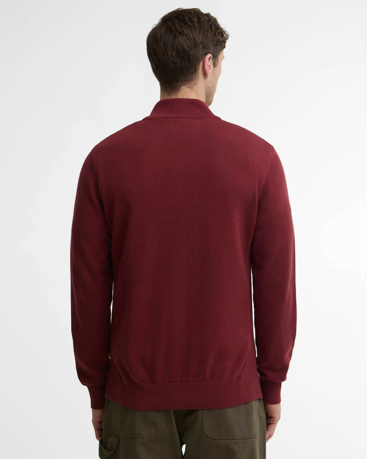 Barbour Cotton Quarter-Zip Jumper - Russet