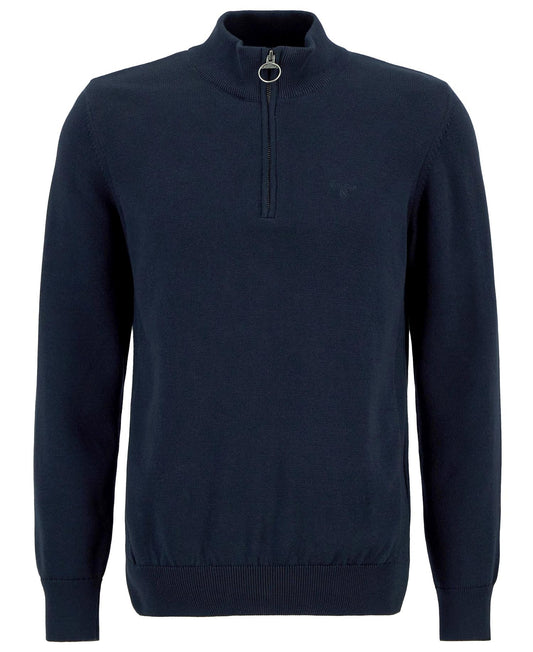 Barbour Cotton Half-Zip Jumper - Navy
