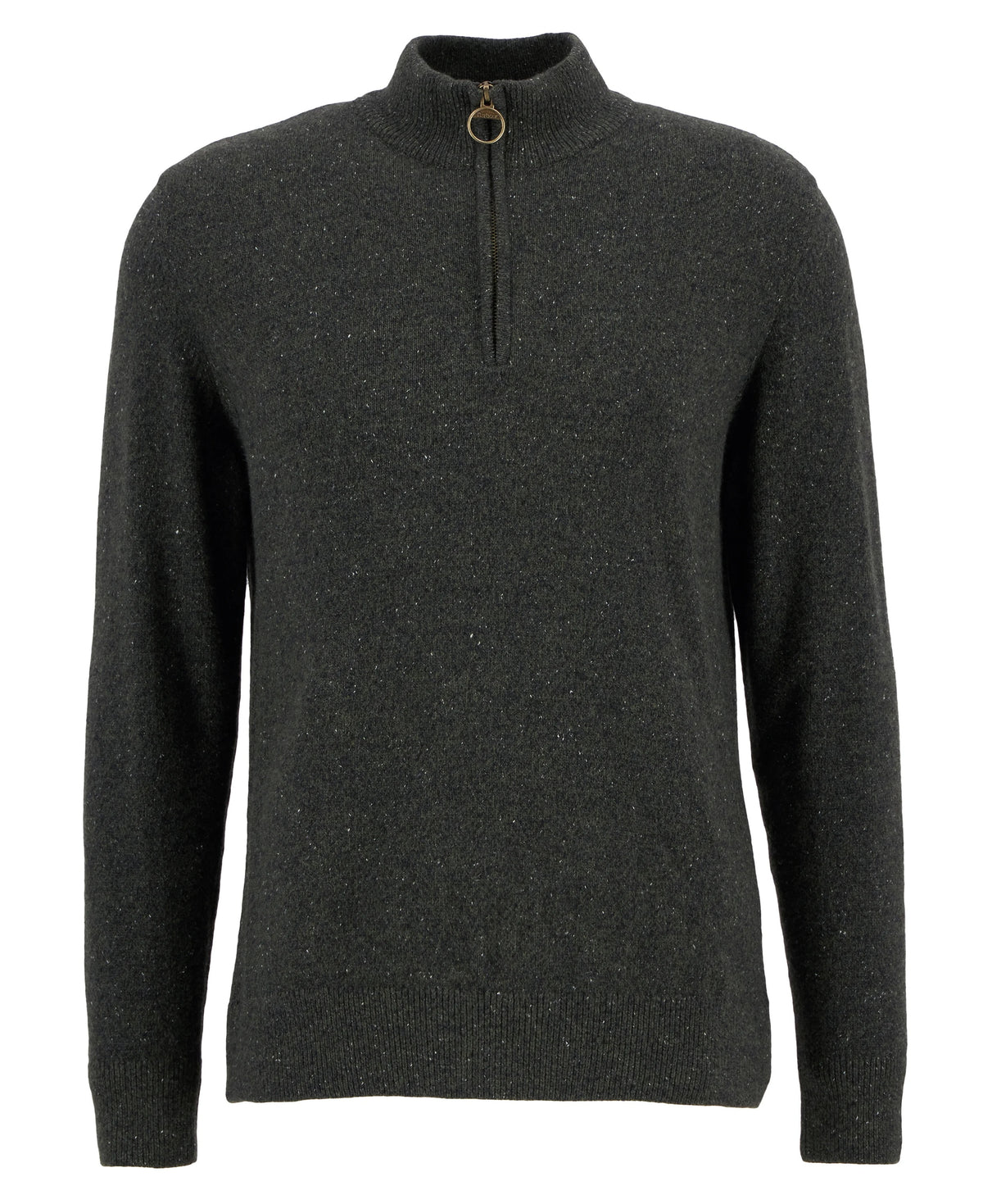 Barbour Essential Tisbury Quarter-Zip Jumper - Dark Seaweed