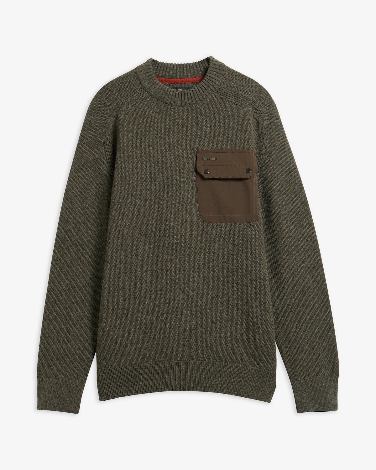 Barbour Stockham Textured Crew Neck Jumper - Beech