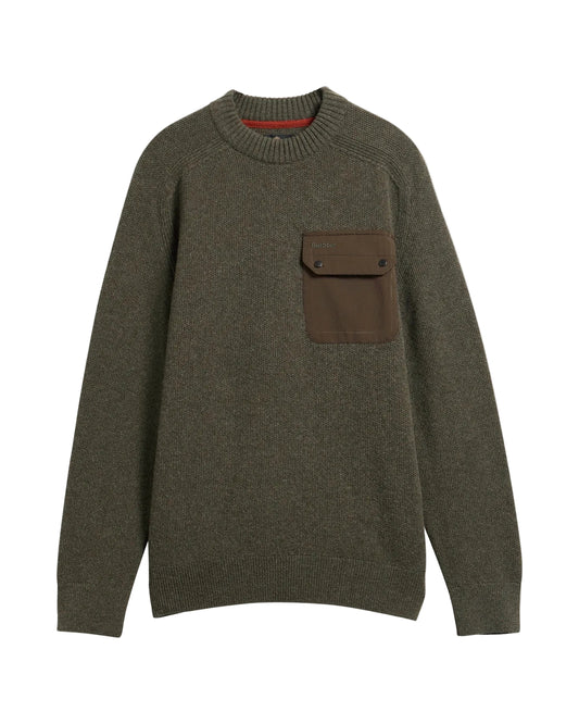 Barbour Stockham Textured Crew Neck Jumper - Beech