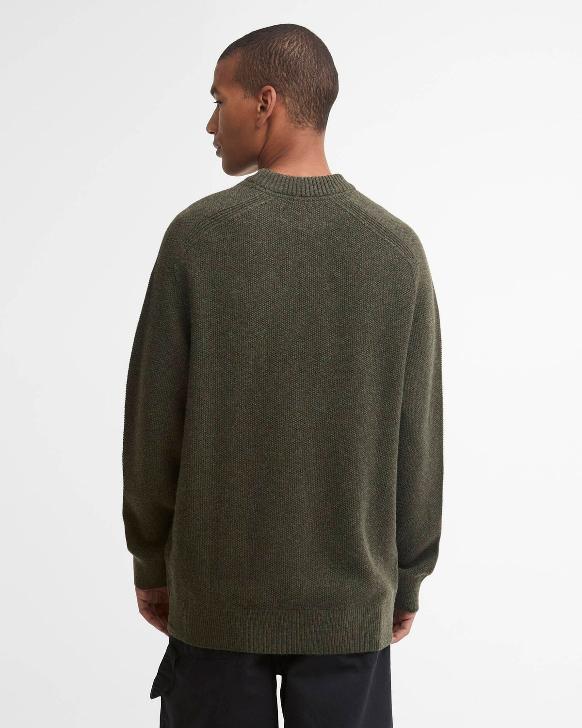 Barbour Stockham Textured Crew Neck Jumper - Beech