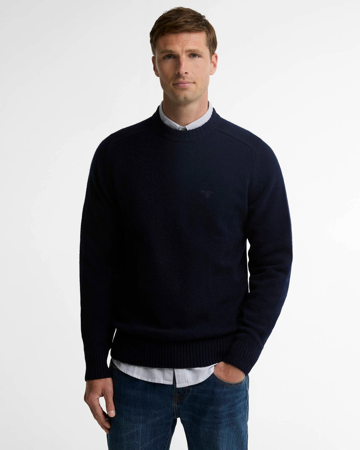 Barbour Newtown Crew Neck Jumper - Navy