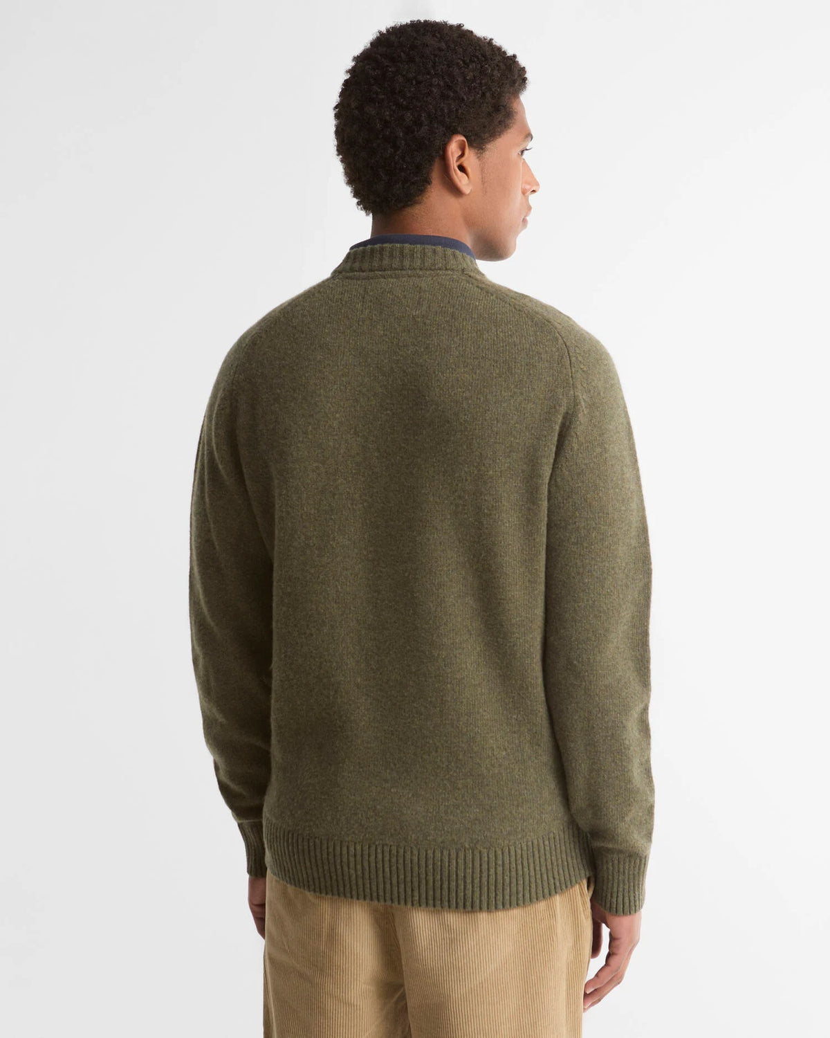 Barbour Newtown Crew Neck Jumper - Mid Olive