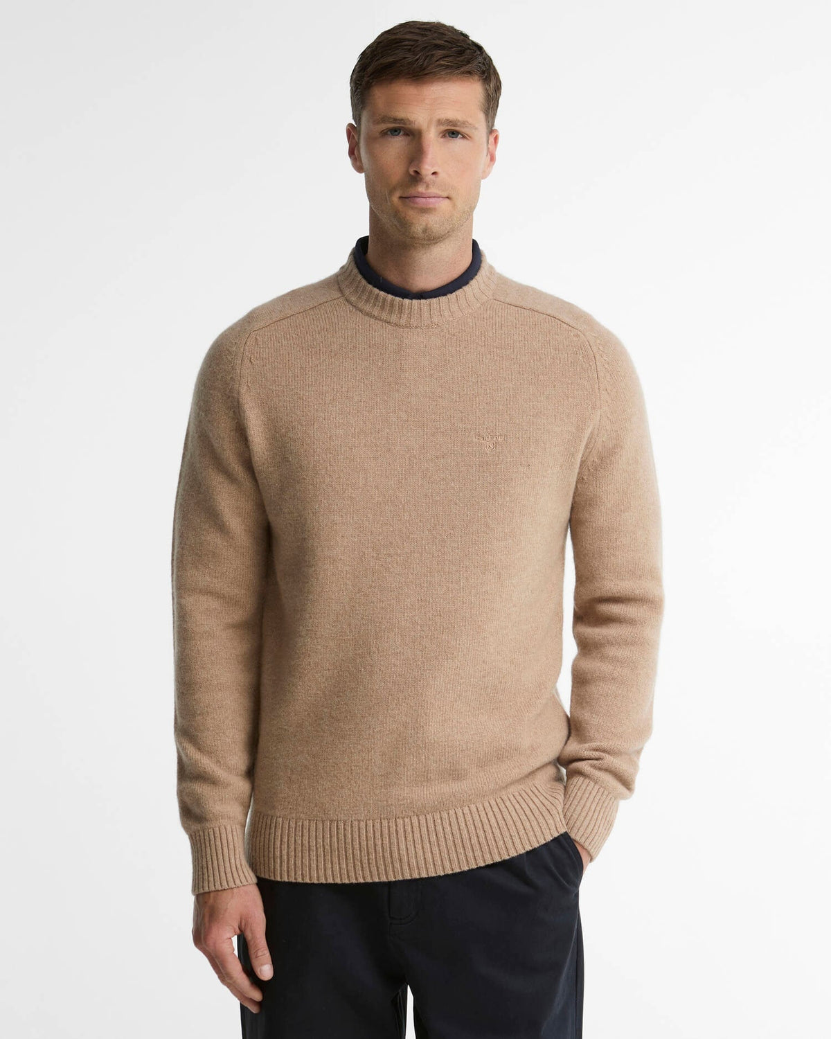 Barbour Newtown Crew Neck Jumper - Washed Stone