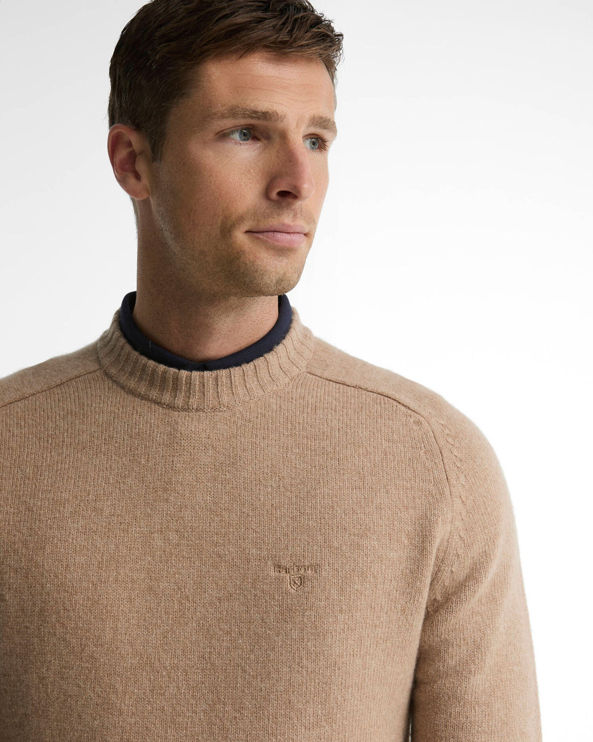 Barbour Newtown Crew Neck Jumper - Washed Stone