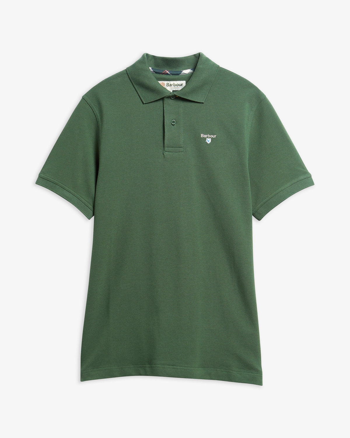 Barbour Tartan Piqué Polo Shirt - Sycamore