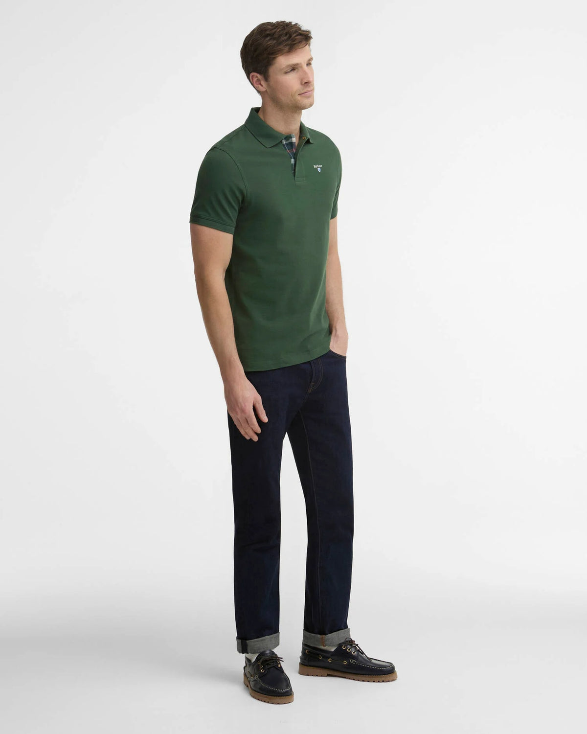 Barbour Tartan Piqué Polo Shirt - Sycamore