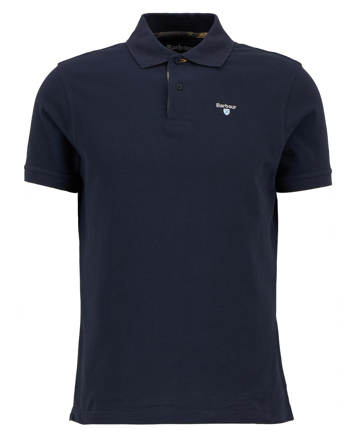 Barbour Tartan Piqué Polo Shirt - New Navy