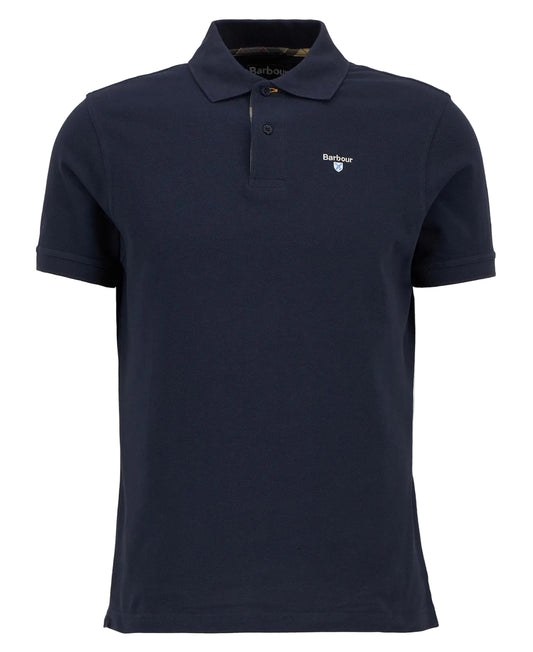 Barbour Tartan Piqué Polo Shirt - New Navy
