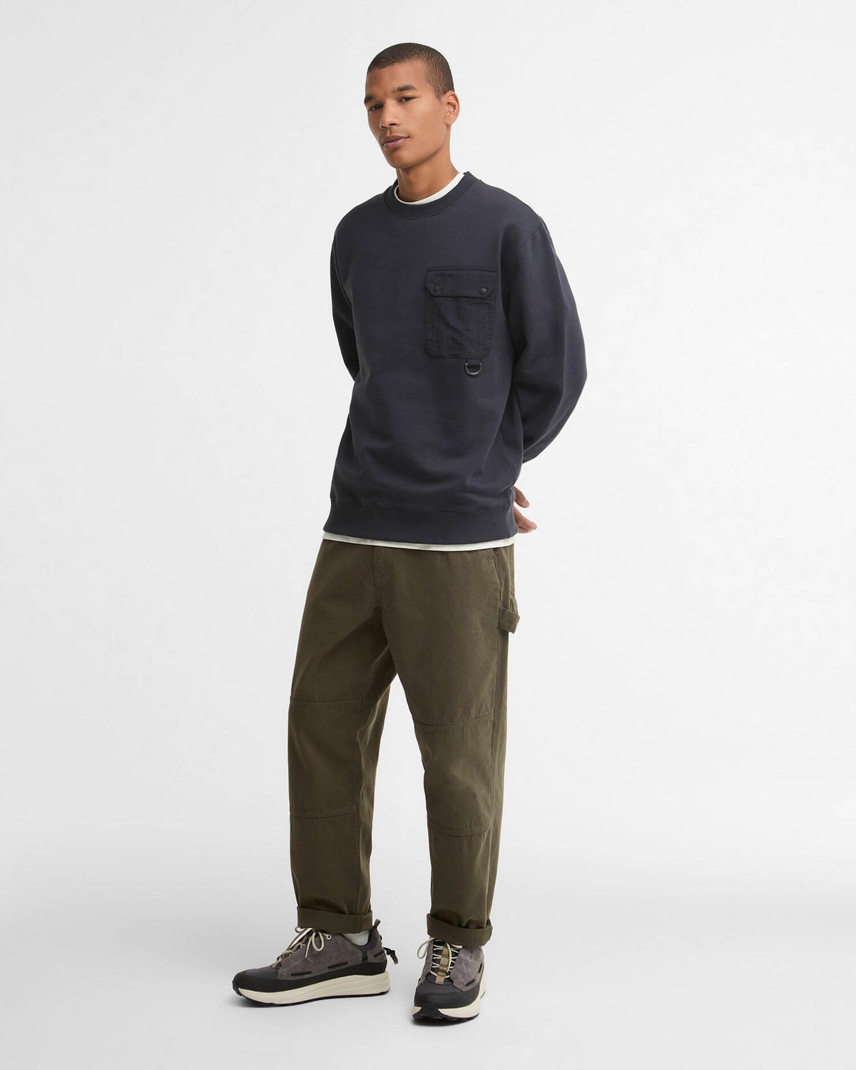 Barbour Pitt Crew Neck Sweatshirt - Dark Navy