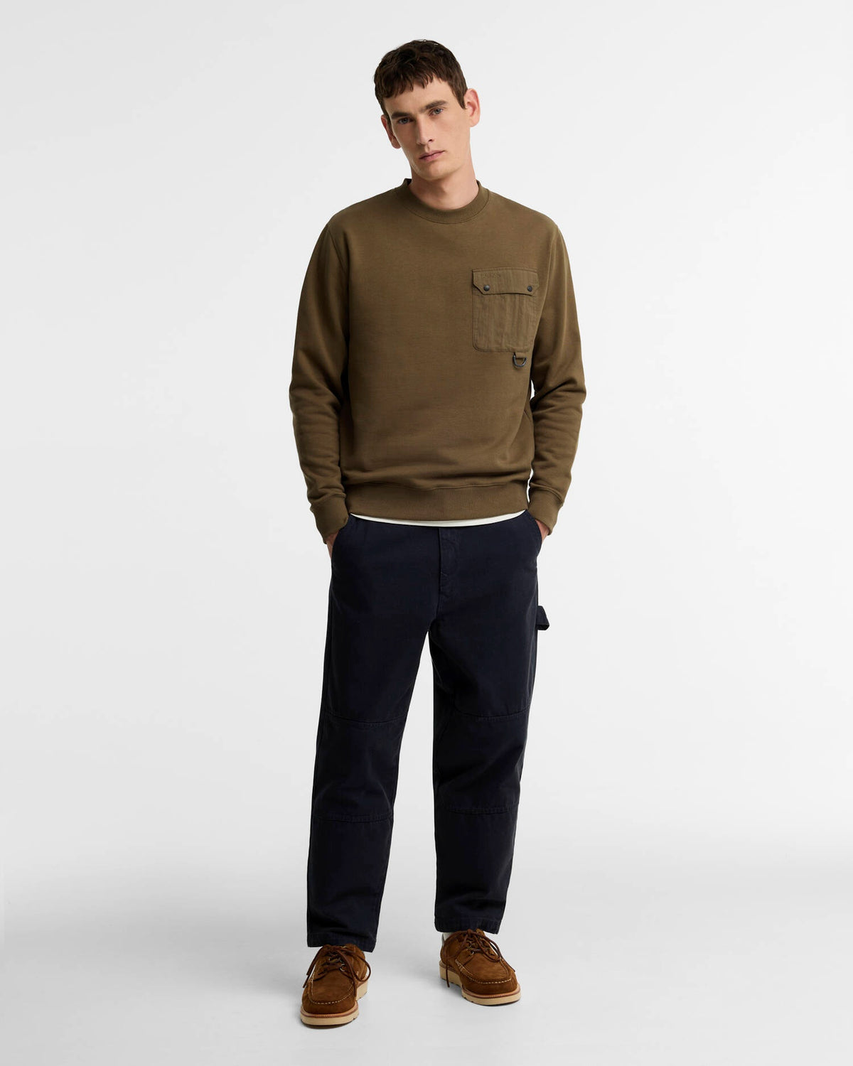 Barbour Pitt Crew Neck Sweatshirt - Beech