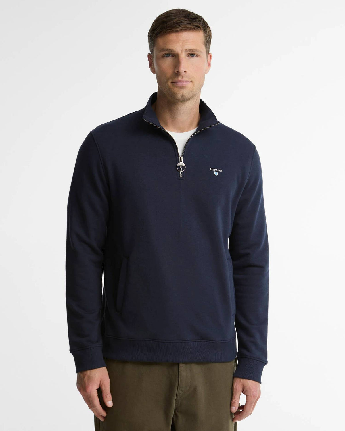 Barbour Desmond Half-Zip Sweatshirt – Navy