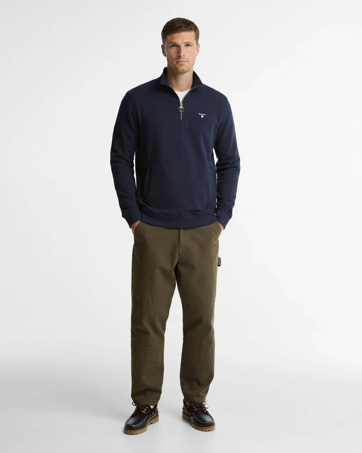 Barbour Desmond Half-Zip Sweatshirt – Navy