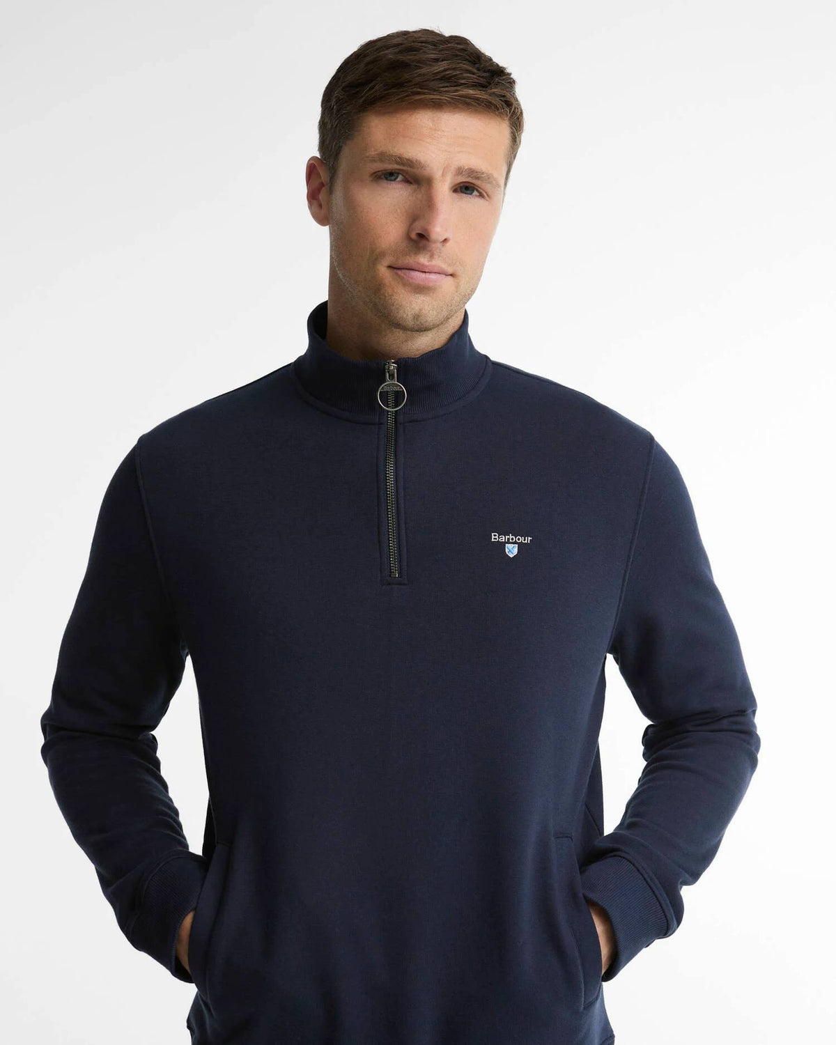 Barbour Desmond Half-Zip Sweatshirt – Navy