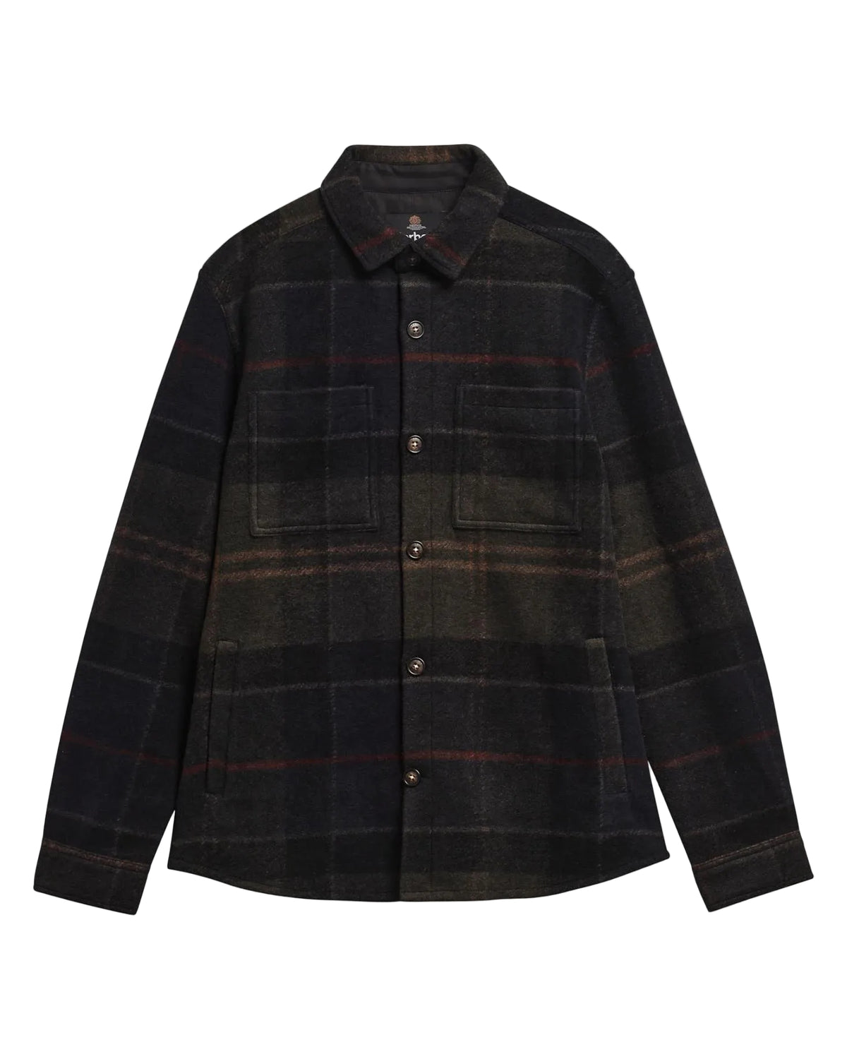 Barbour Woodlane Brushed Check Overshirt – Shadow Classic Tartan