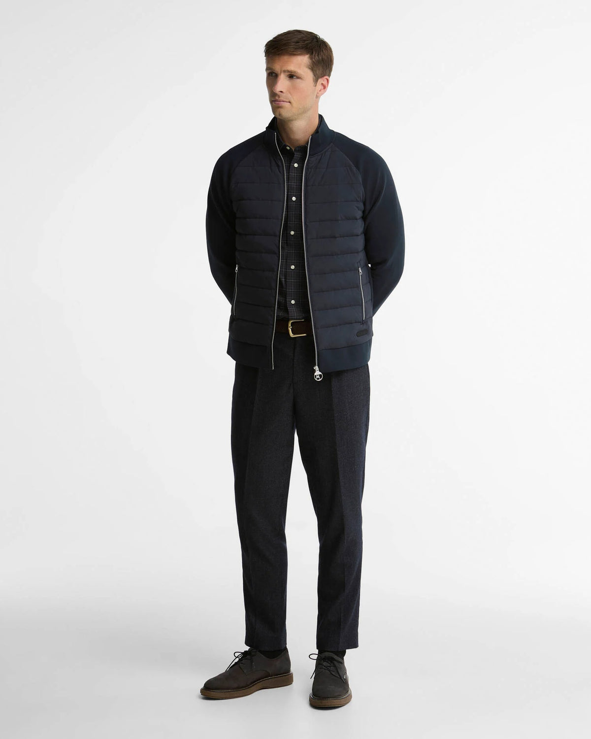 Barbour Thornton Hybrid Jacket - Dark Navy