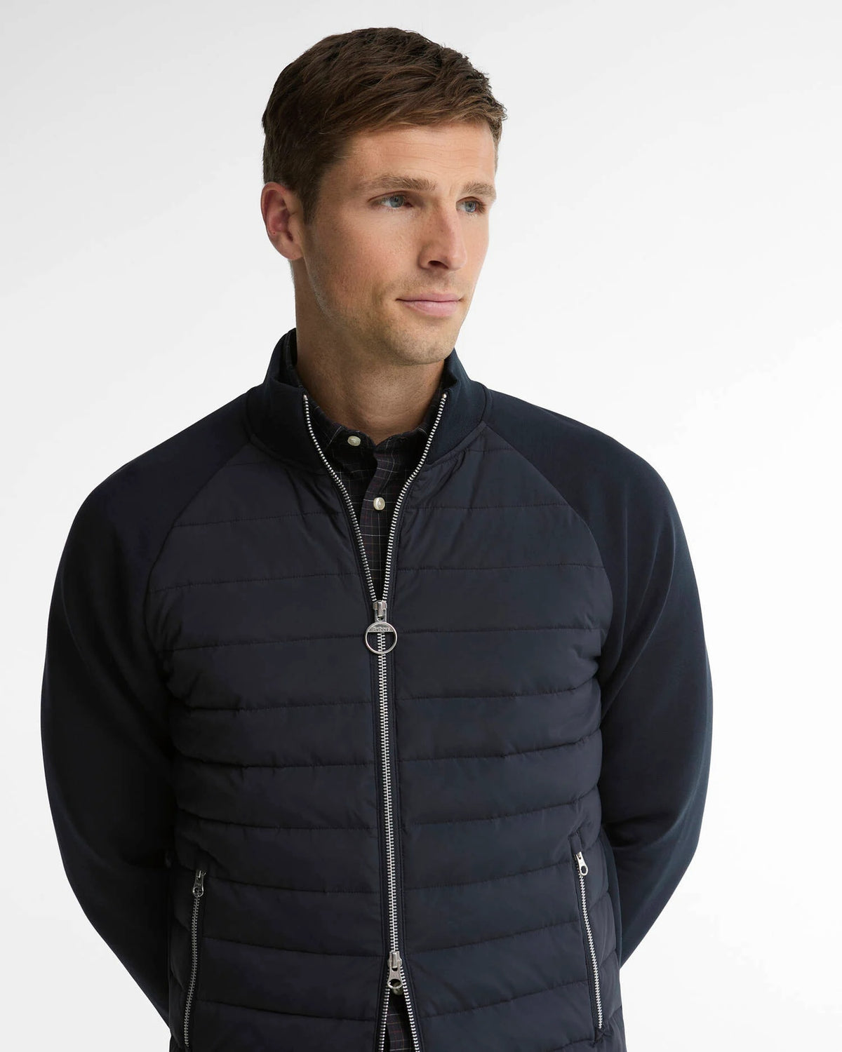 Barbour Thornton Hybrid Jacket - Dark Navy