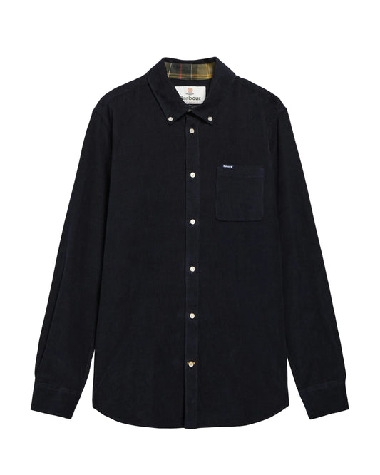Barbour Ramsey Tailored Cord Shirt - Navy