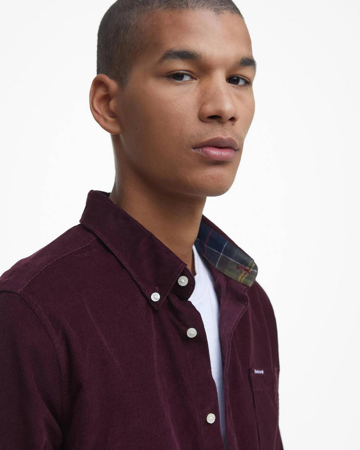 Barbour Ramsey Tailored Long-Sleeved Shirt - Winter Red