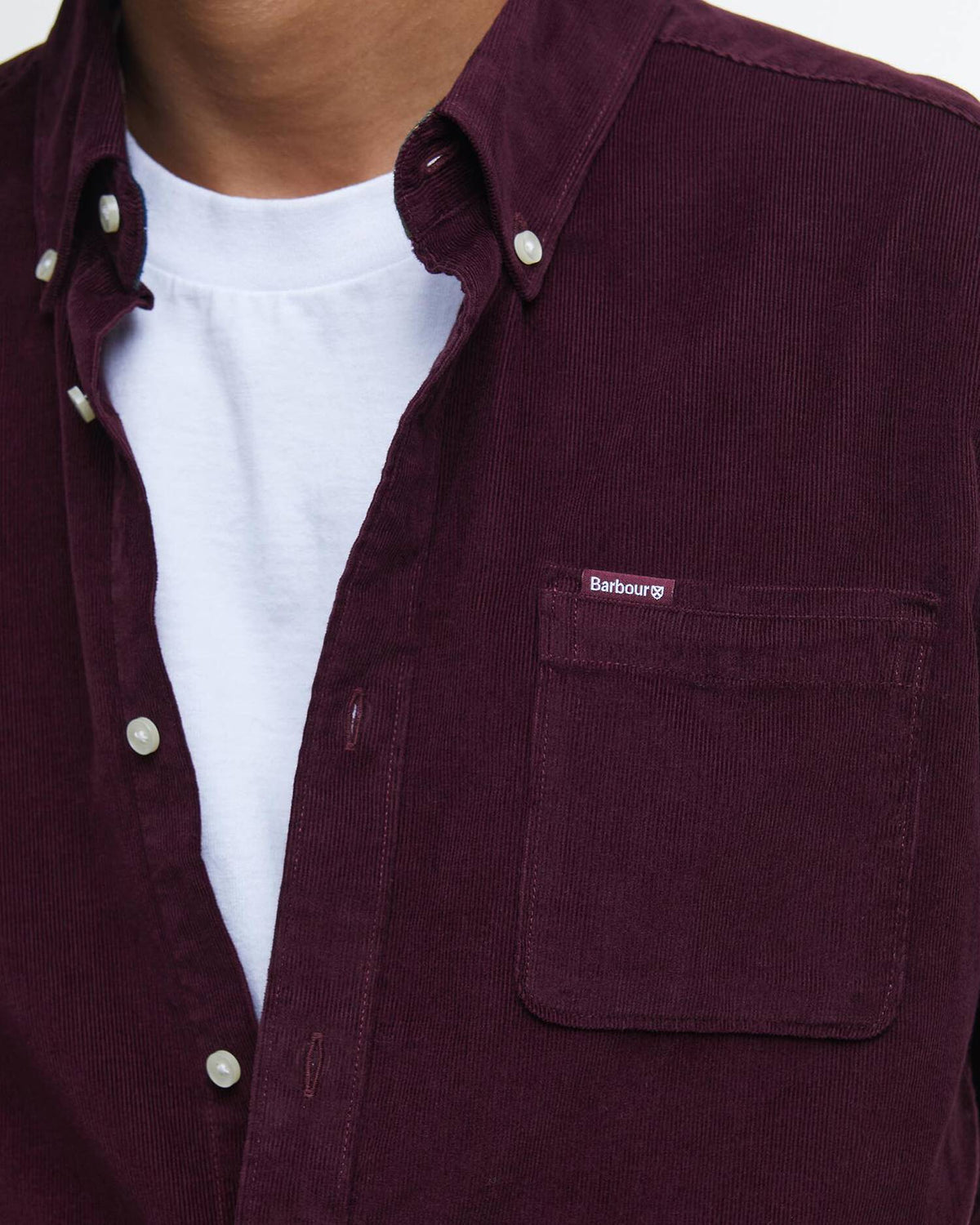 Barbour Ramsey Tailored Long-Sleeved Shirt - Winter Red