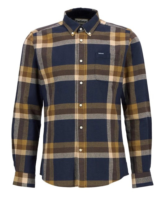 Barbour Folley Tailored Checked Shirt - Classic Navy