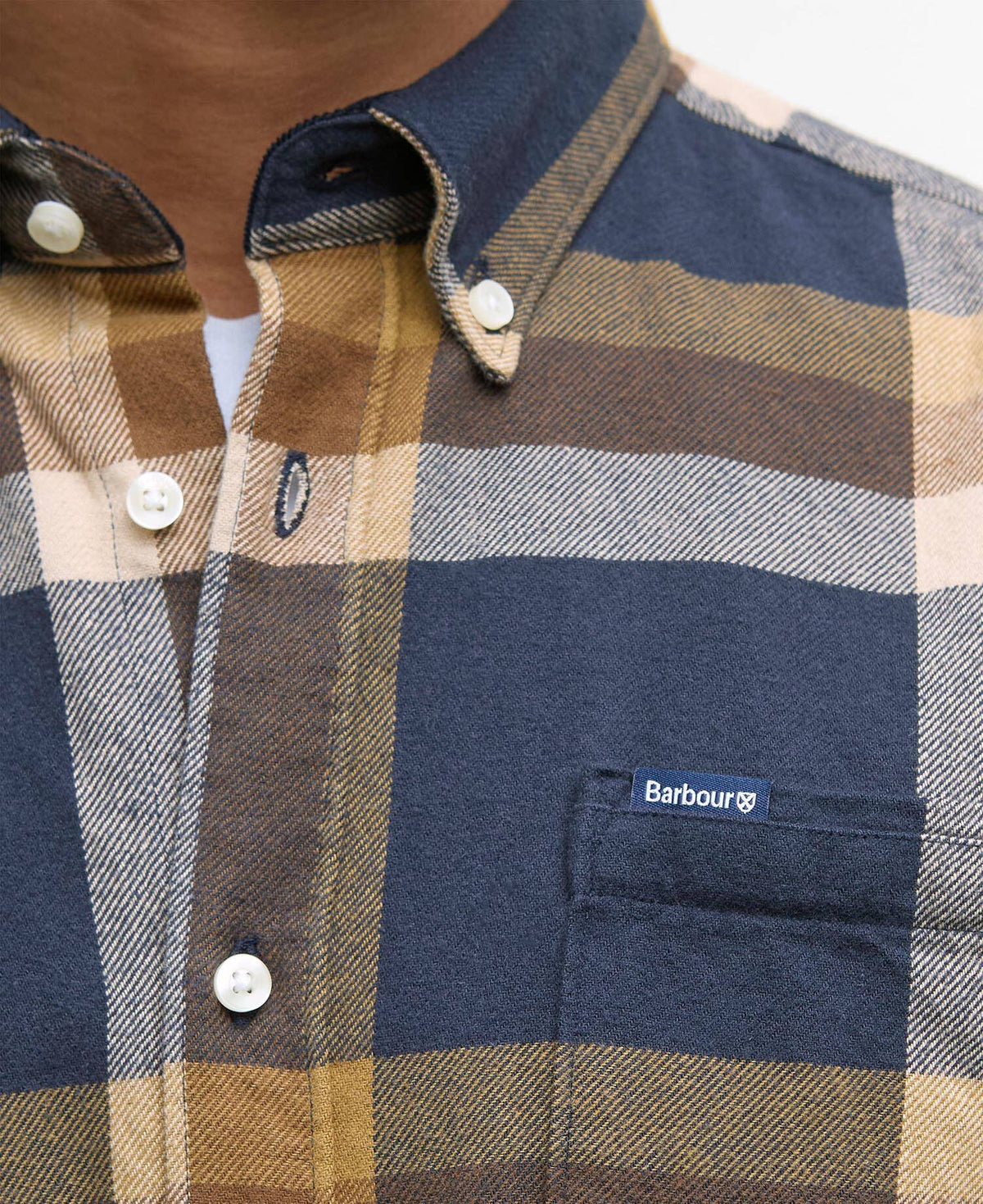 Barbour Folley Tailored Checked Shirt - Classic Navy