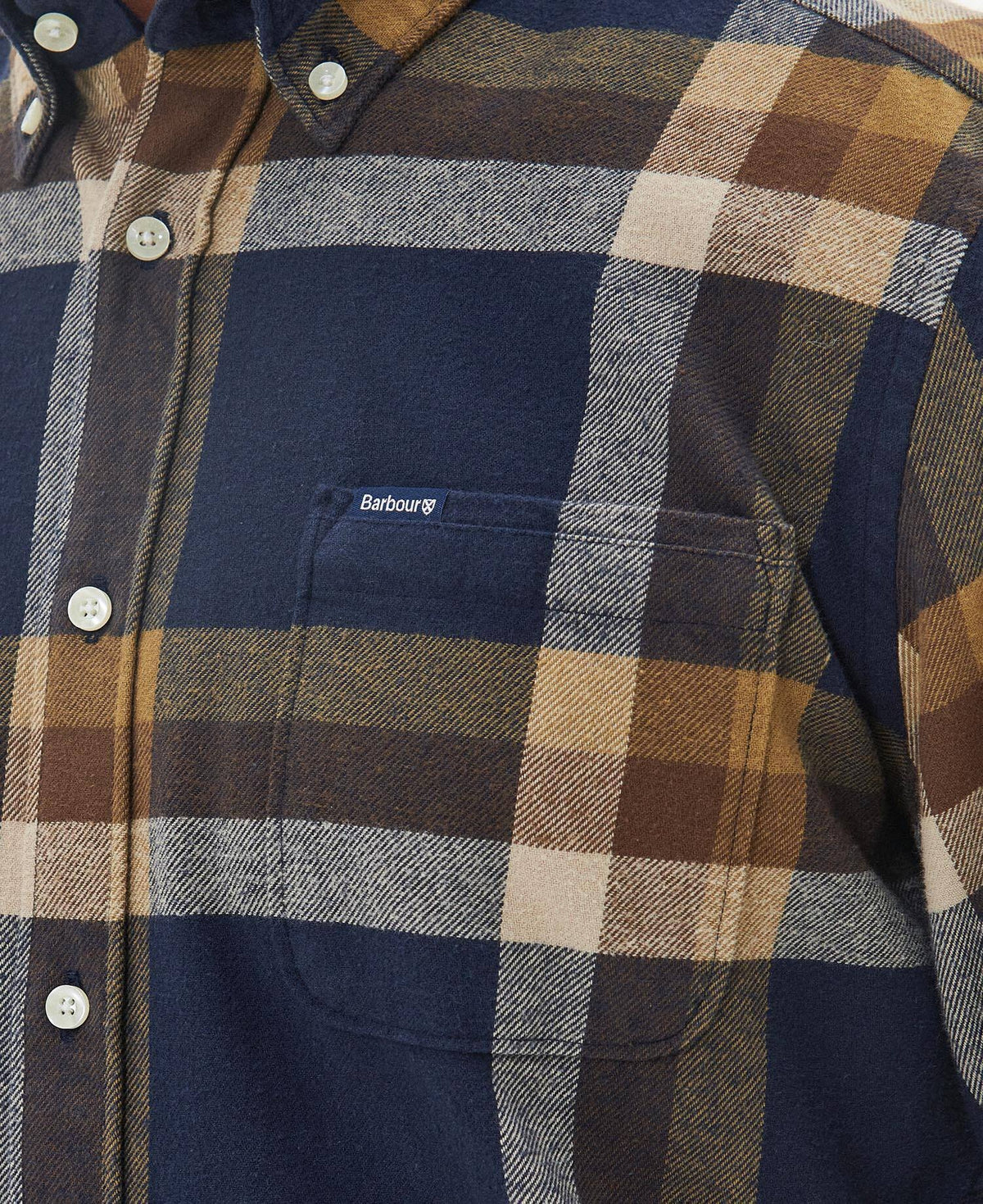 Barbour Folley Tailored Checked Shirt - Classic Navy