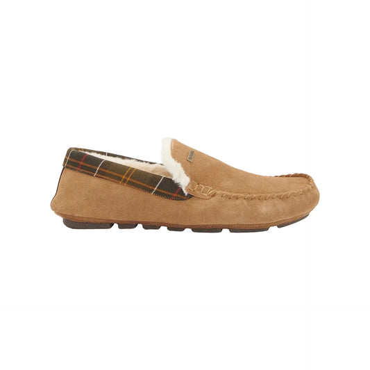 Barbour Monty Moccasin Slippers - Camel Suede