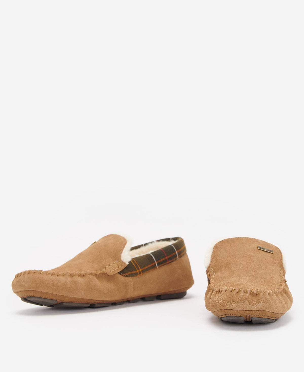Barbour Monty Moccasin Slippers - Camel Suede