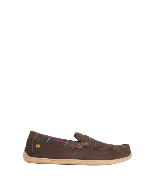 Barbour Albert Slippers - Brown Suede