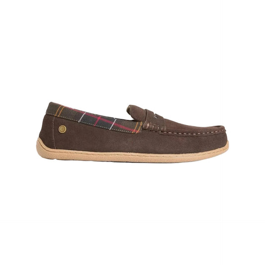 Barbour Albert Slippers - Brown Suede