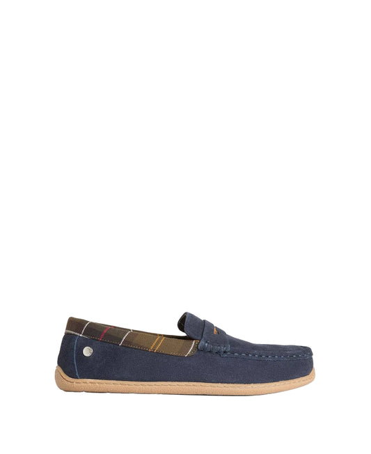 Barbour Albert Slippers - Navy Suede