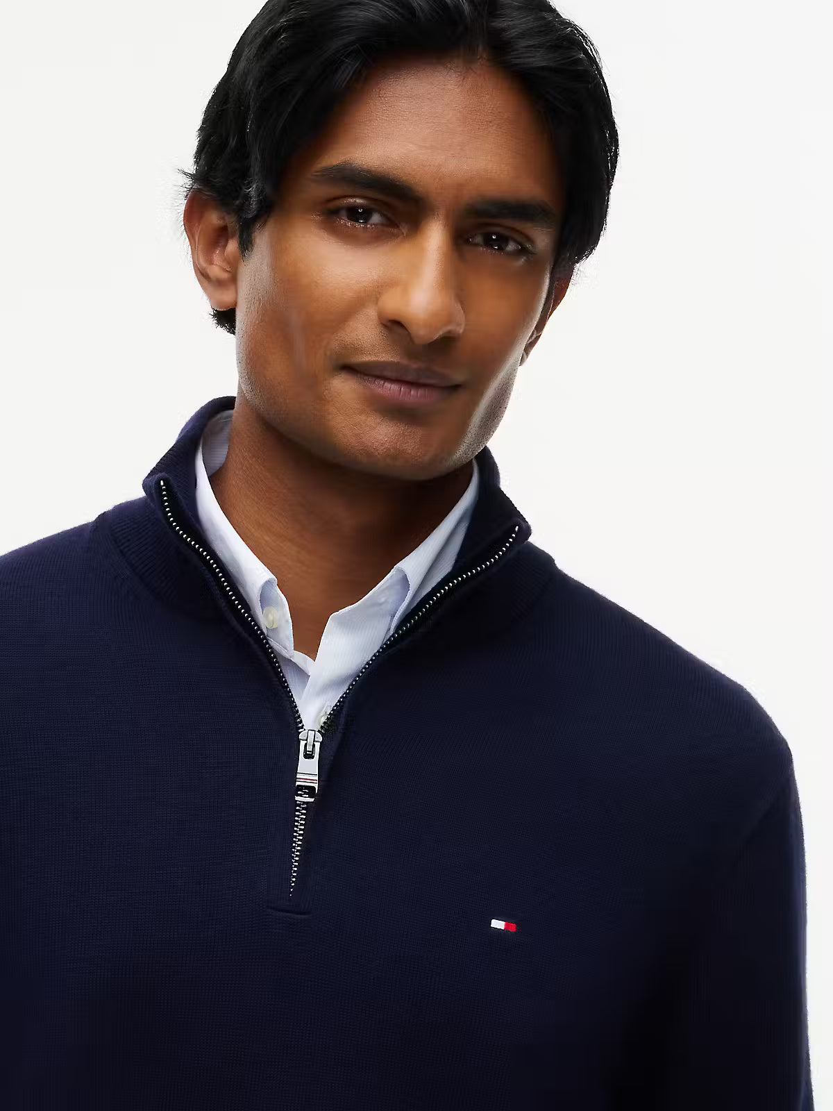 Tommy Hilfiger Pima Cotton Half Zip Sweater