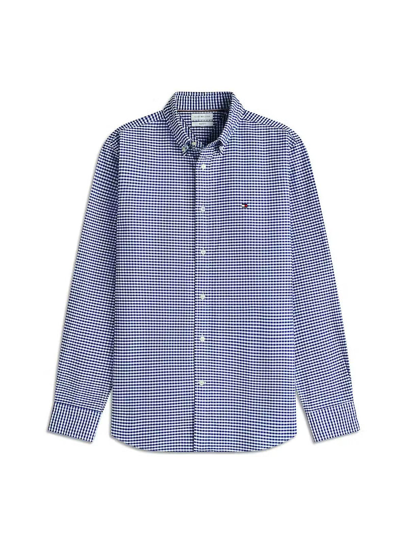 Tommy Hilfiger Heritage Oxford Gingham Regular Fit Shirt – Royal Blue