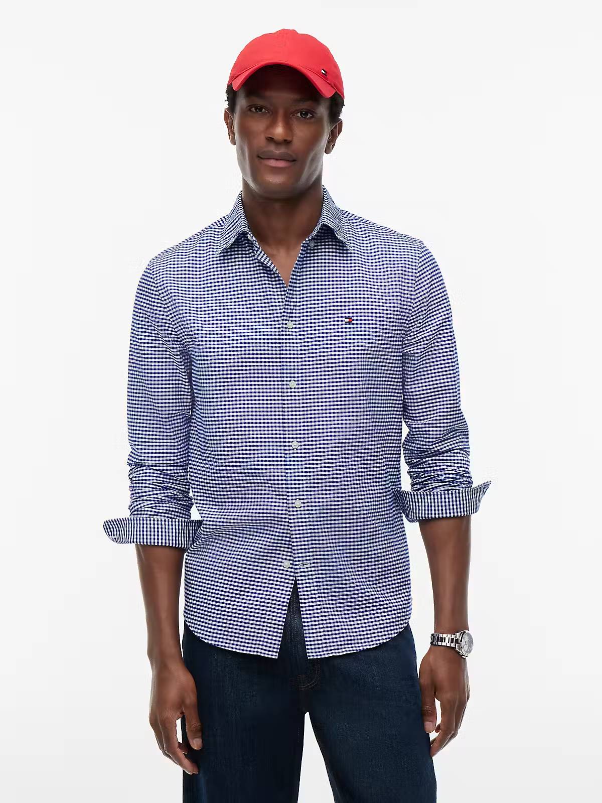 Tommy Hilfiger Heritage Oxford Gingham Regular Fit Shirt – Royal Blue