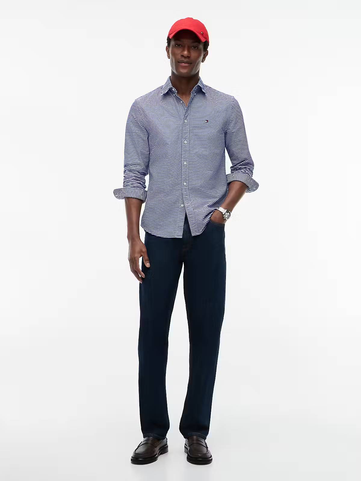 Tommy Hilfiger Heritage Oxford Gingham Regular Fit Shirt – Royal Blue