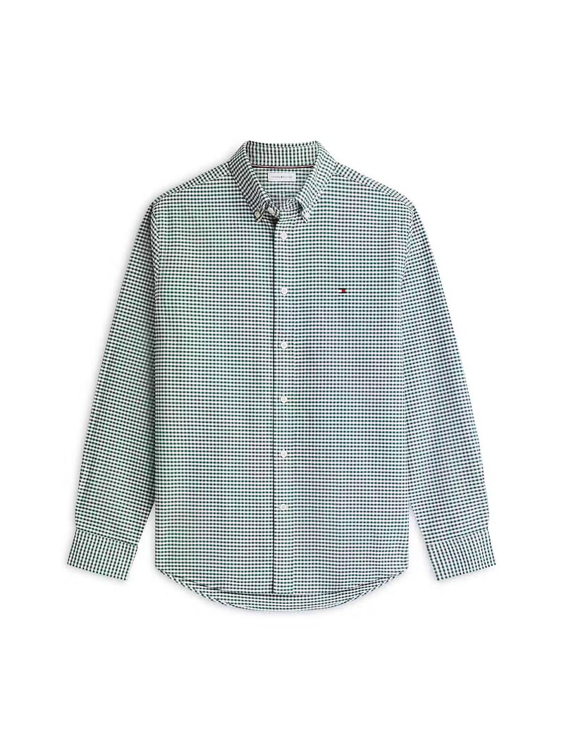 Tommy Hilfiger Heritage Oxford Gingham Regular Fit Shirt – Green