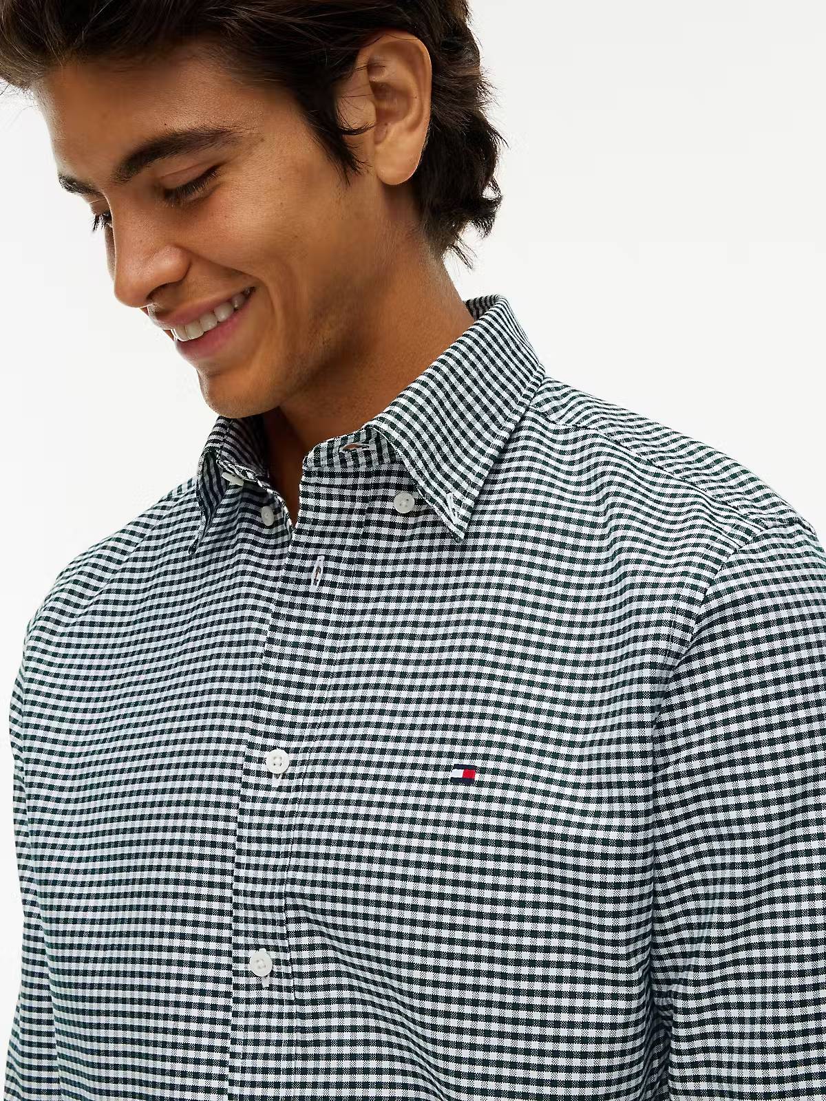 Tommy Hilfiger Heritage Oxford Gingham Regular Fit Shirt – Green