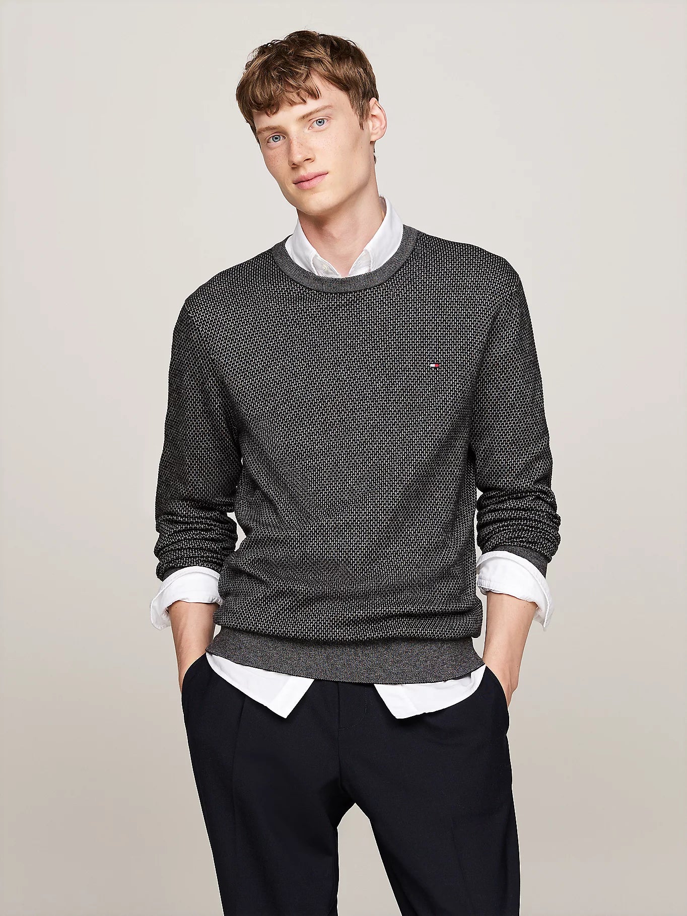 Tommy Hilfiger Two-Tone Jumper With Cashmere