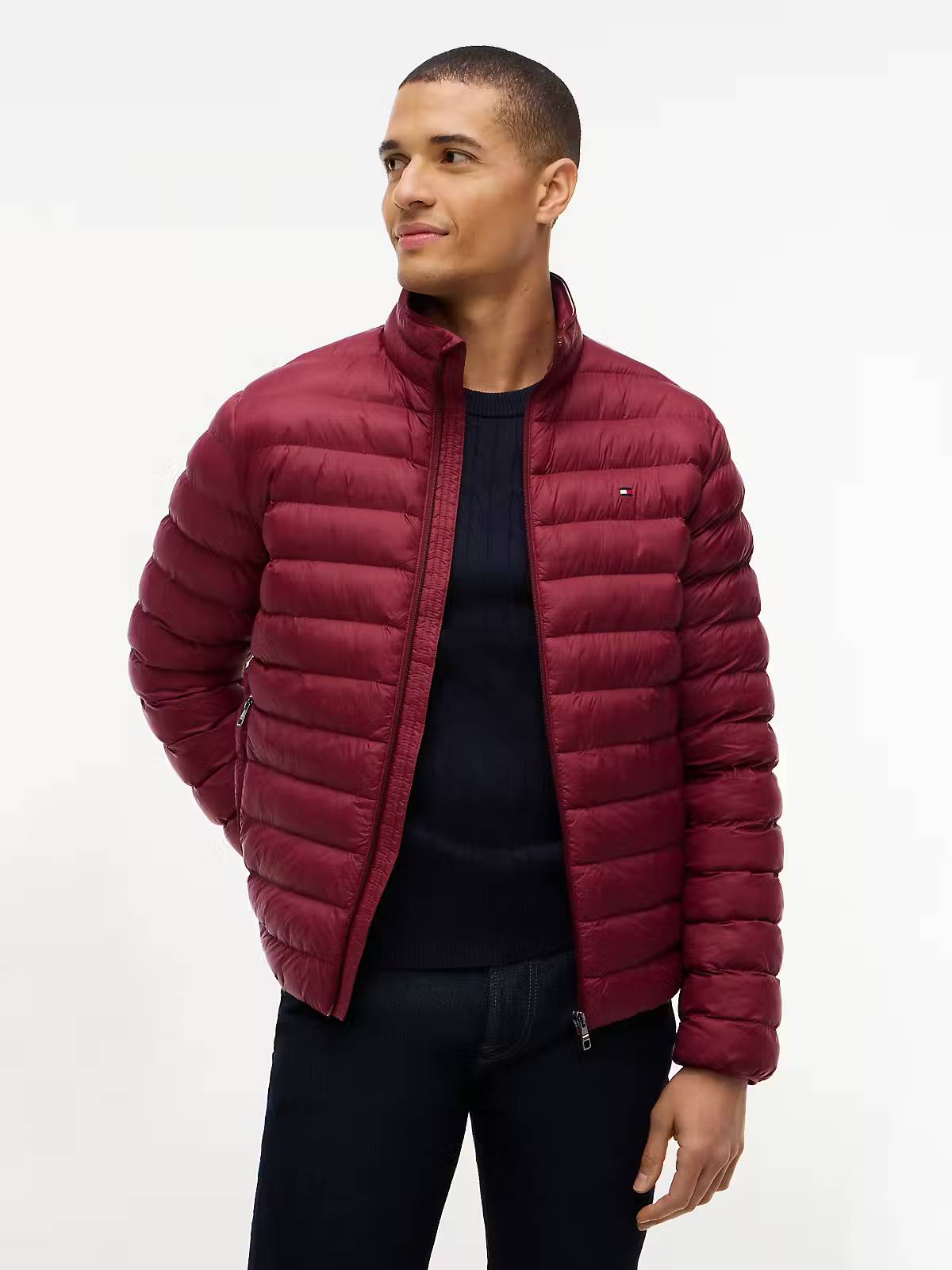 Tommy Hilfiger Packable Padded Jacket – Burgundy