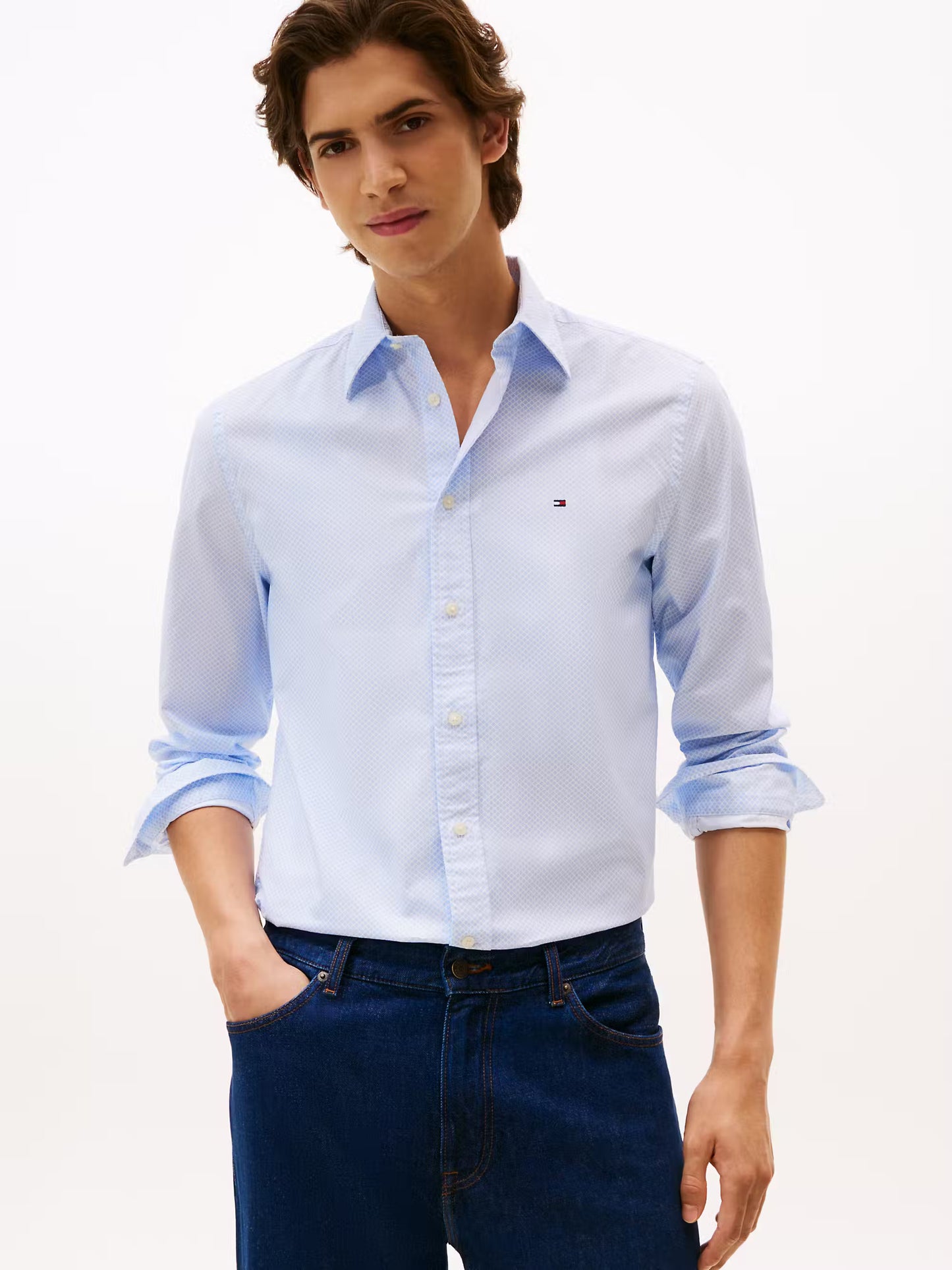 Flex Poplin Micro Print Shirt