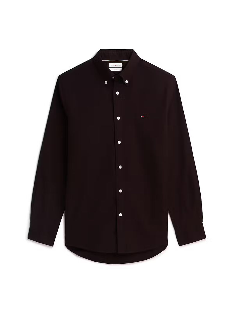 Tommy Hilfiger TH Flex Regular Fit Flannel Shirt – Chocolate