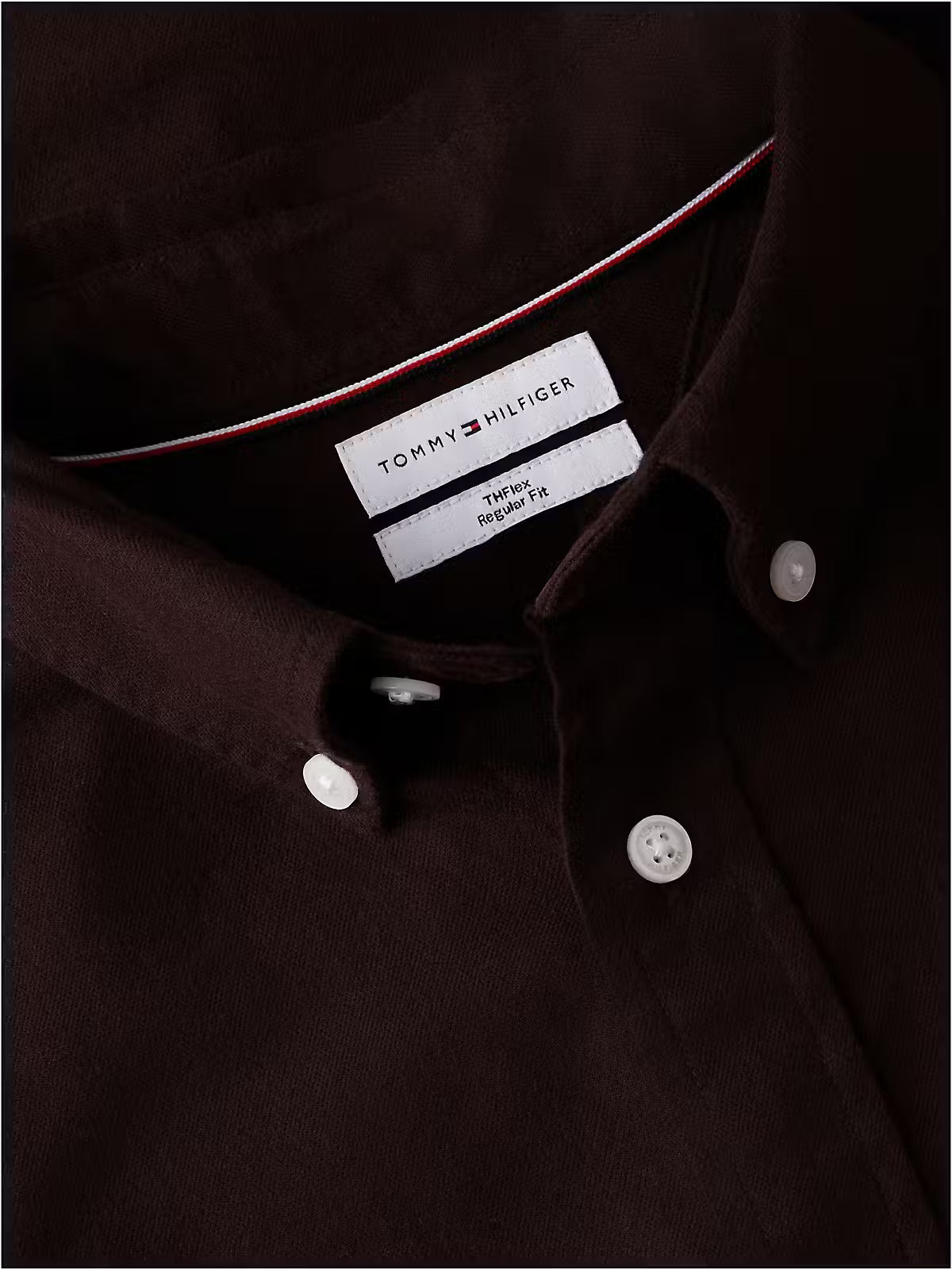 Tommy Hilfiger TH Flex Regular Fit Flannel Shirt – Chocolate