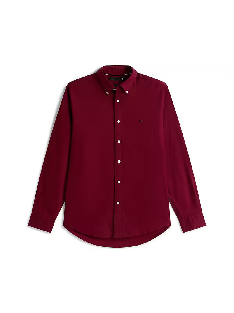 Tommy Hilfiger TH Flex Flannel Shirt – Deep Rouge
