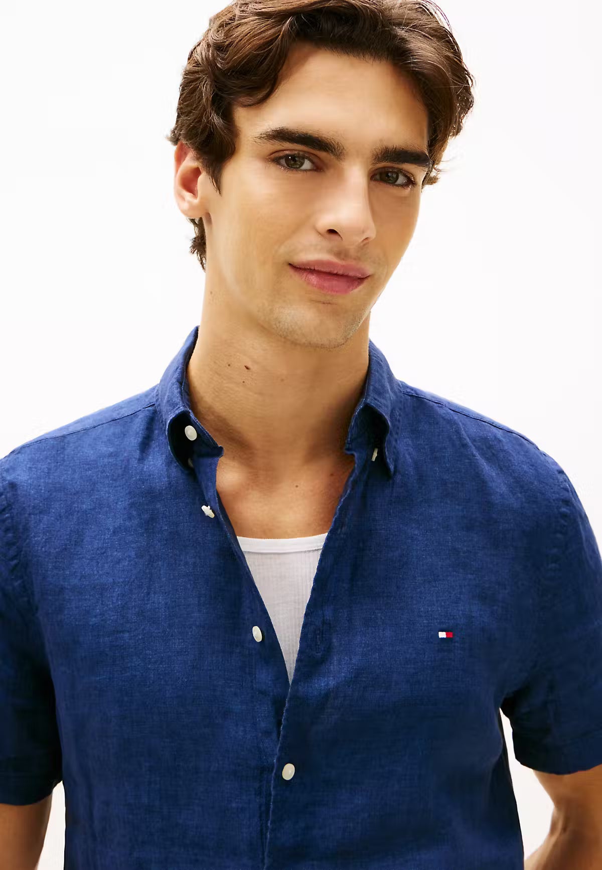 Tommy Hilfiger Washed Linen Short-sleeved Shirt