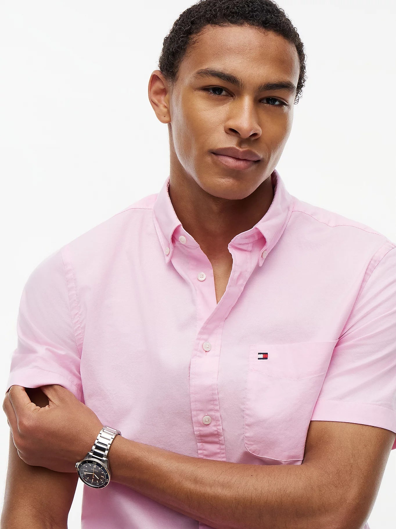 Tommy Hilfiger Regular Fit Lightweight Short Sleeve Oxford Shirt