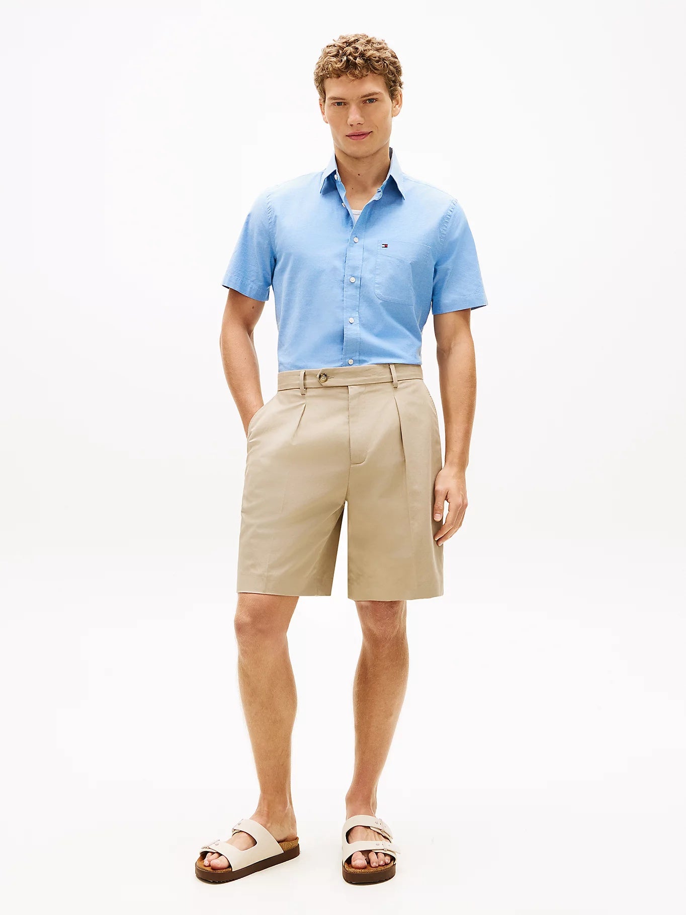 Tommy Hilfiger Regular Fit Lightweight Short Sleeve Oxford Shirt